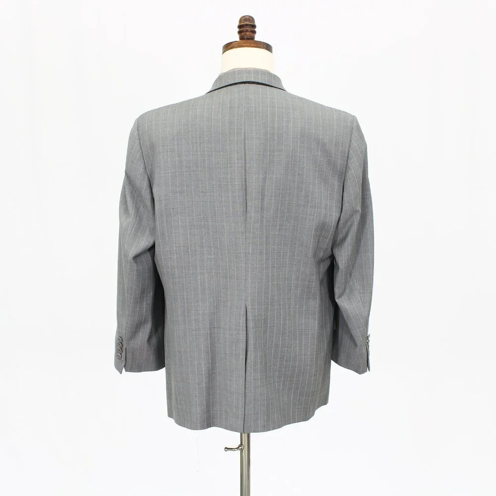 Tom James 44S 40x26 Gray Striped 2-Button Suit R458 - Picture 9 of 15